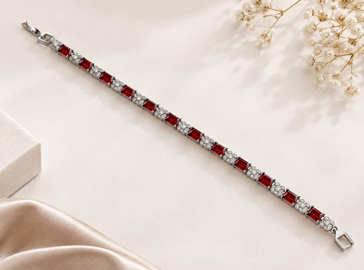 Crimson Charm Bracelet