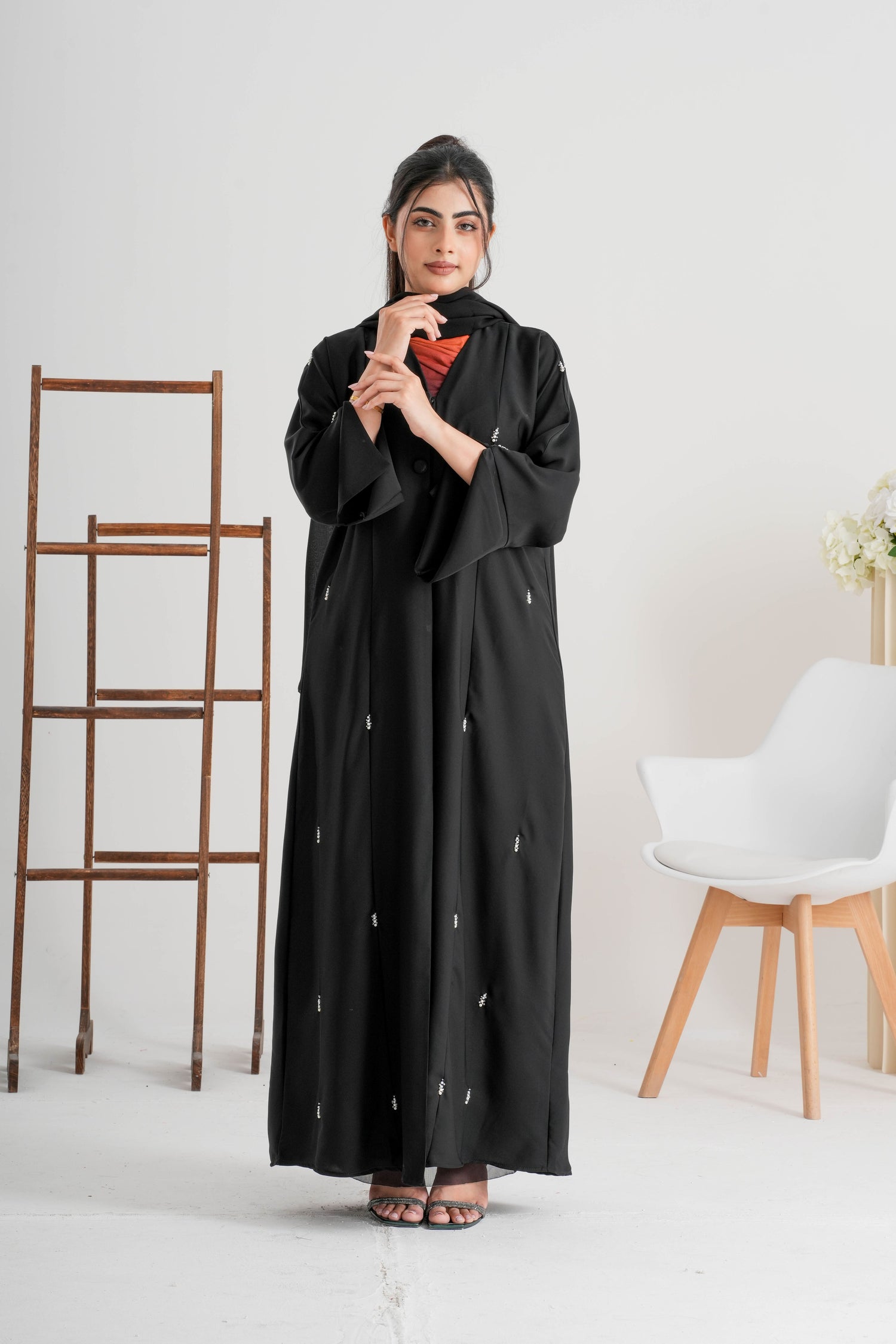 Abaya Black Handwork