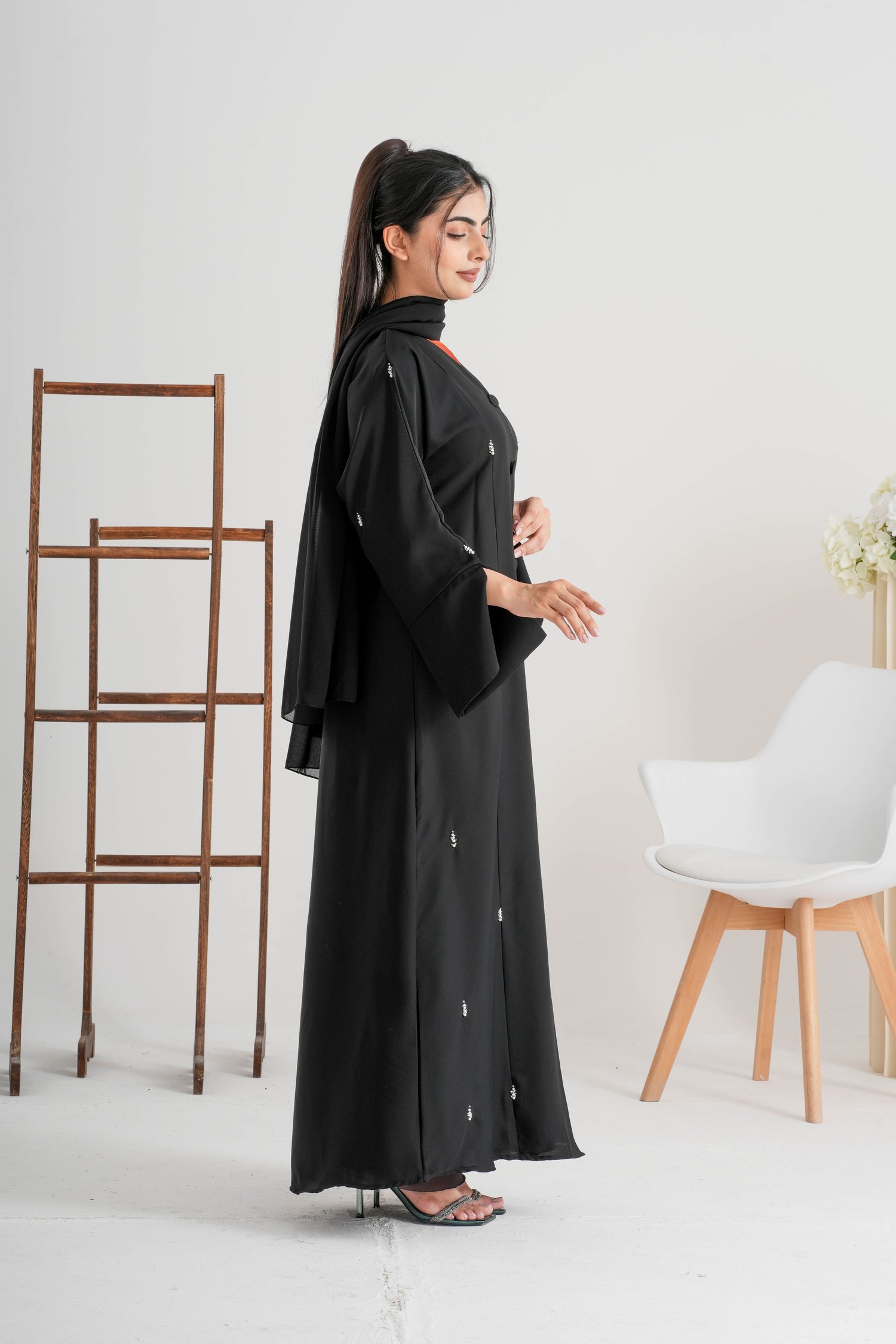 Abaya Black Handwork