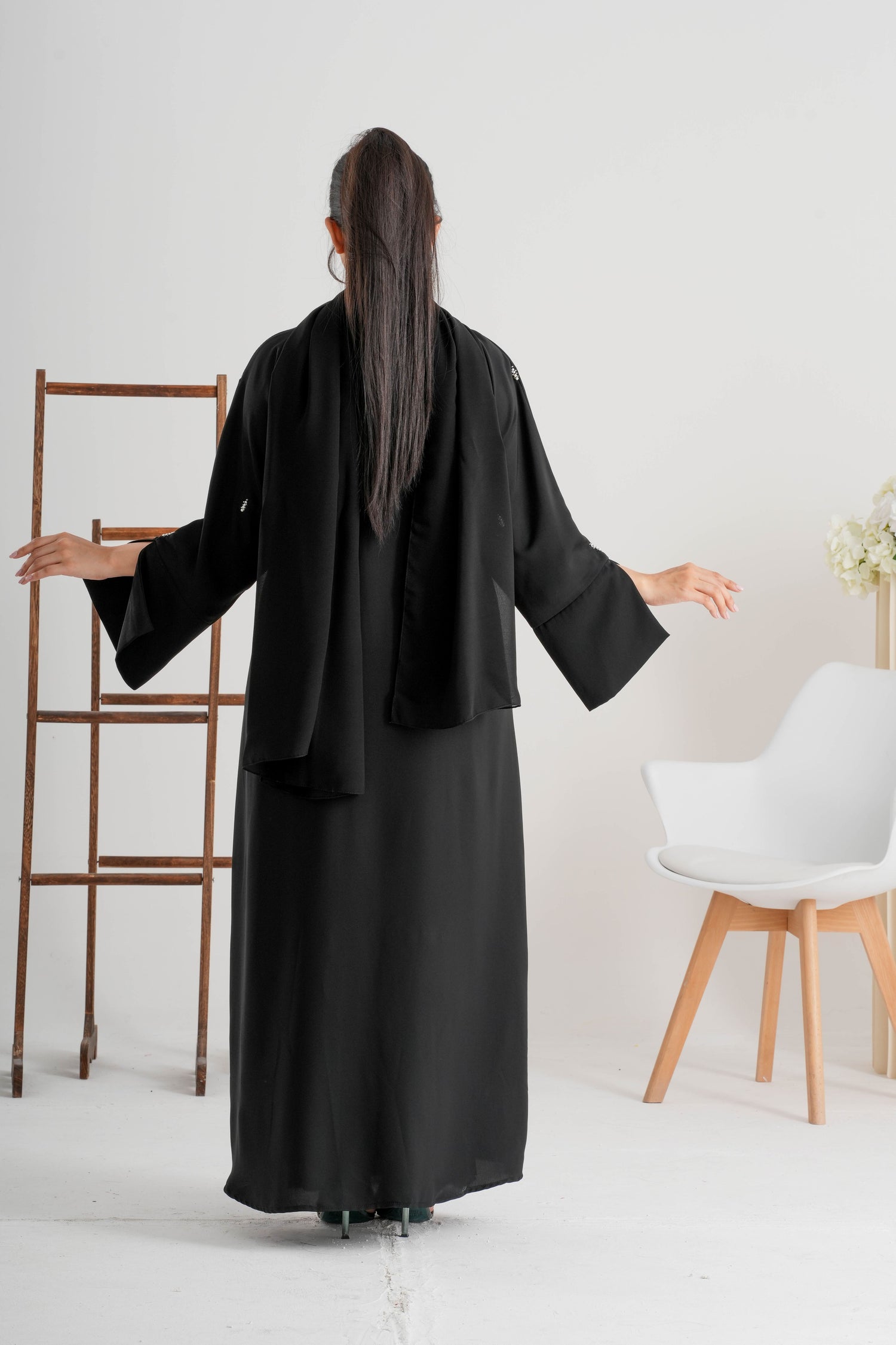 Abaya Black Handwork