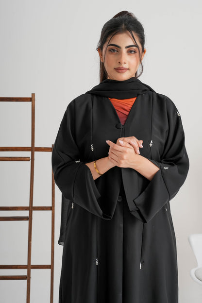 Abaya Black Handwork