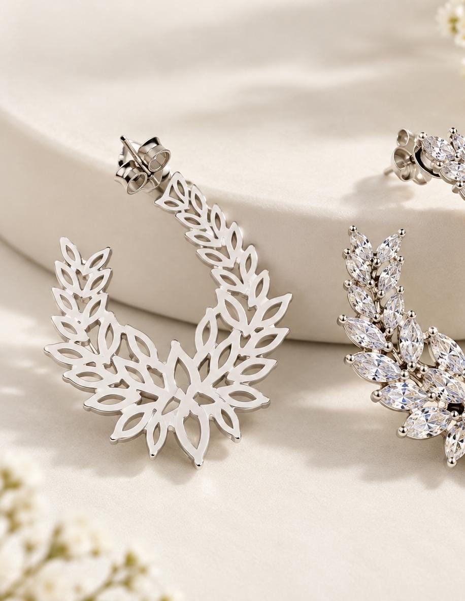 Silver Petel Earring