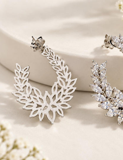 Silver Petel Earring