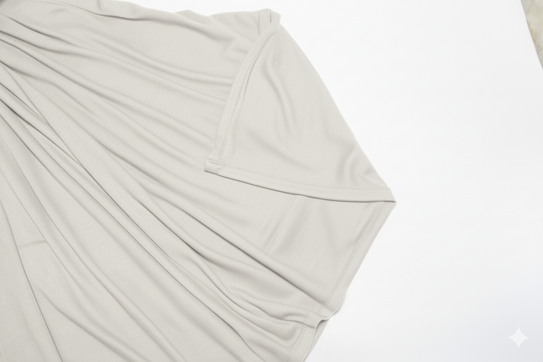 Premium Jersey Hijab Scarf, Soft Cotton Blend, Plain White, Large Size