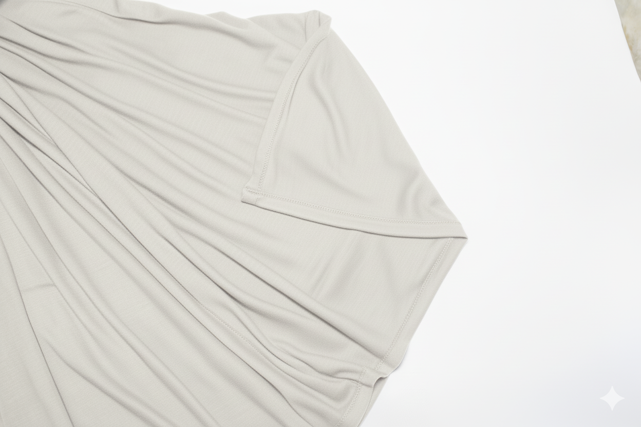 Premium Jersey Hijab Scarf, Soft Cotton Blend, Plain White, Large Size