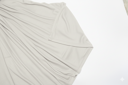 Premium Jersey Hijab Scarf, Soft Cotton Blend, Plain White, Large Size