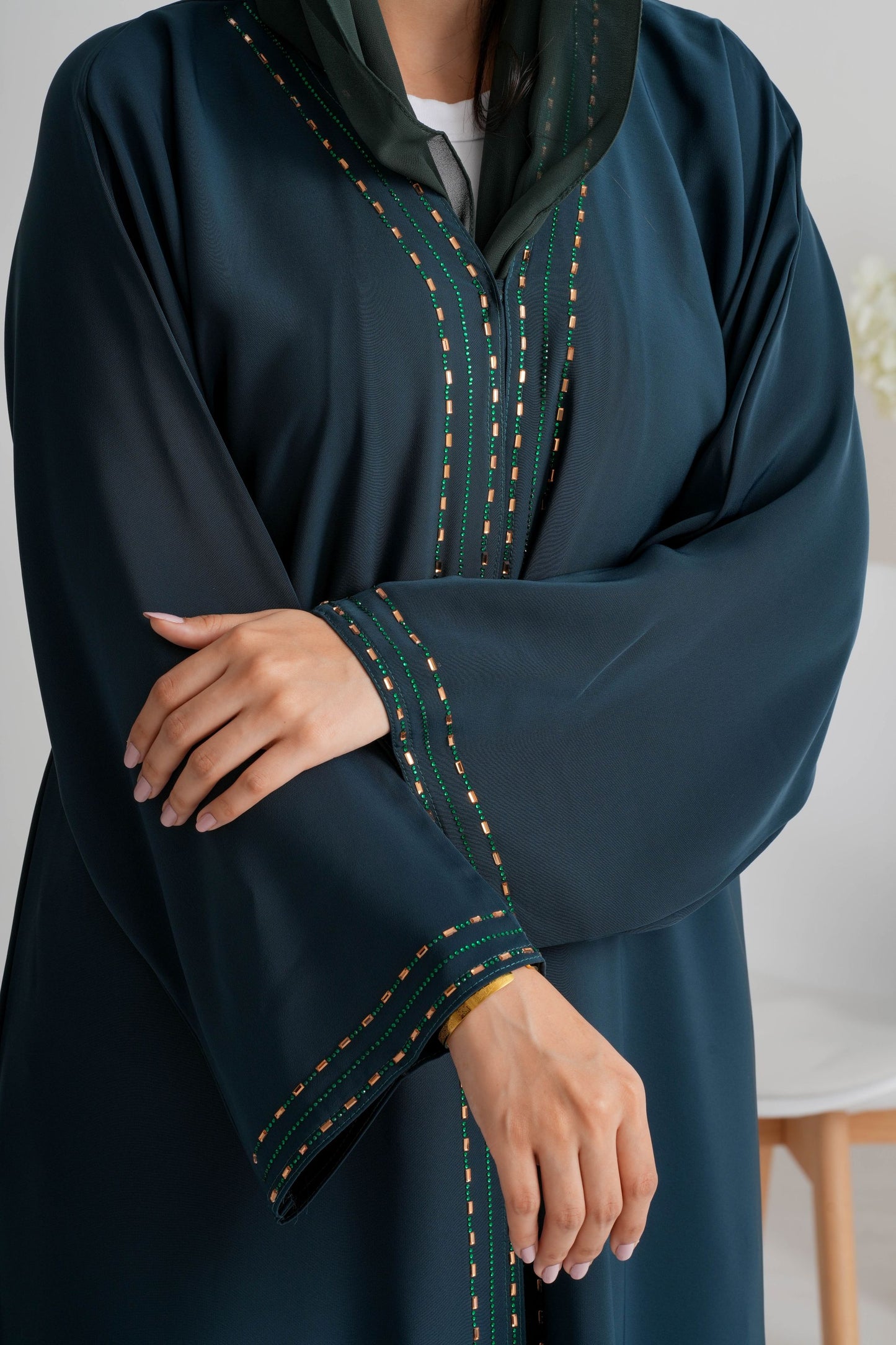 Abaya Amerald green