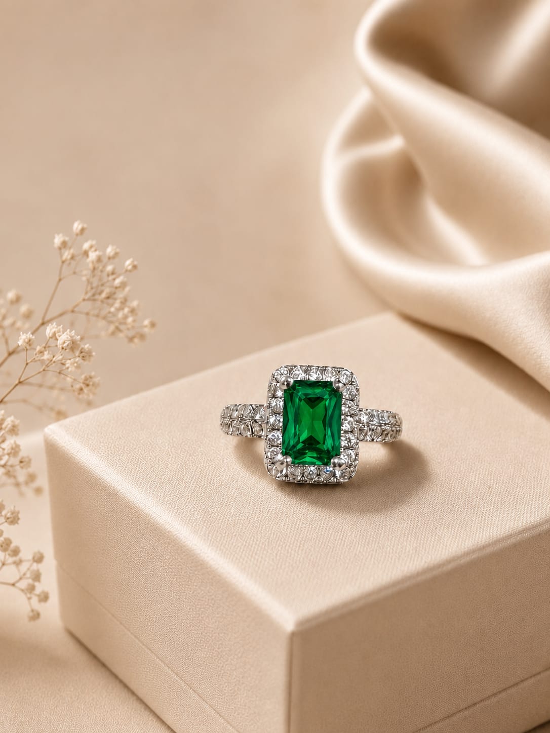 Green Halo Ring