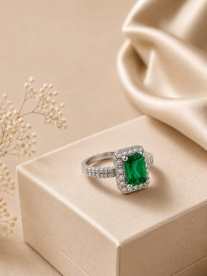 Green Halo Ring