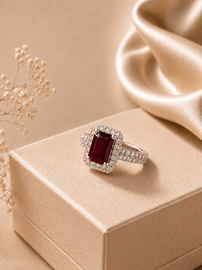 Crimson Halo Ring