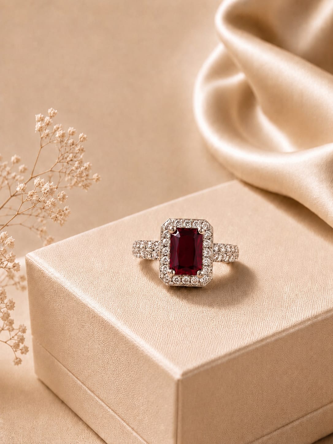 Crimson Halo Ring