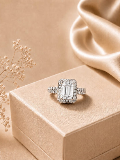 Crystal Halo Ring