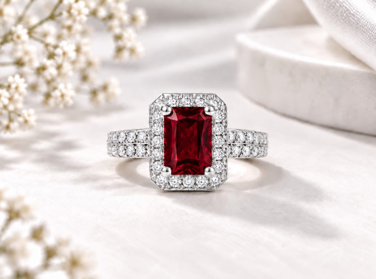 Crimson Halo Ring