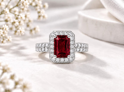 Crimson Halo Ring