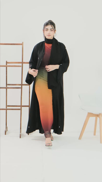 Abaya Black Handwork